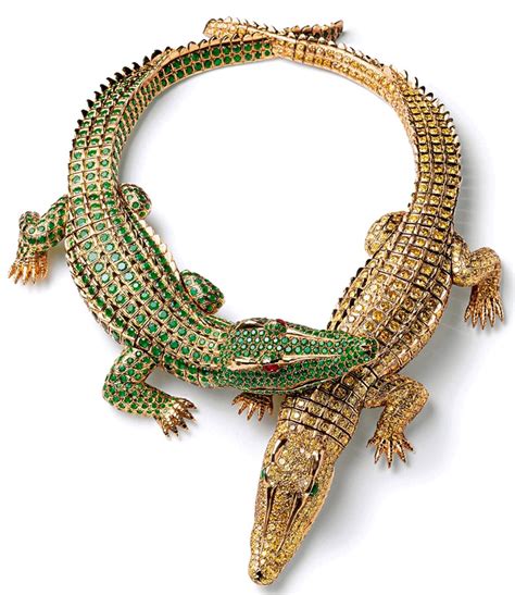 collier crocodile cartier prix|cartier gharial necklace.